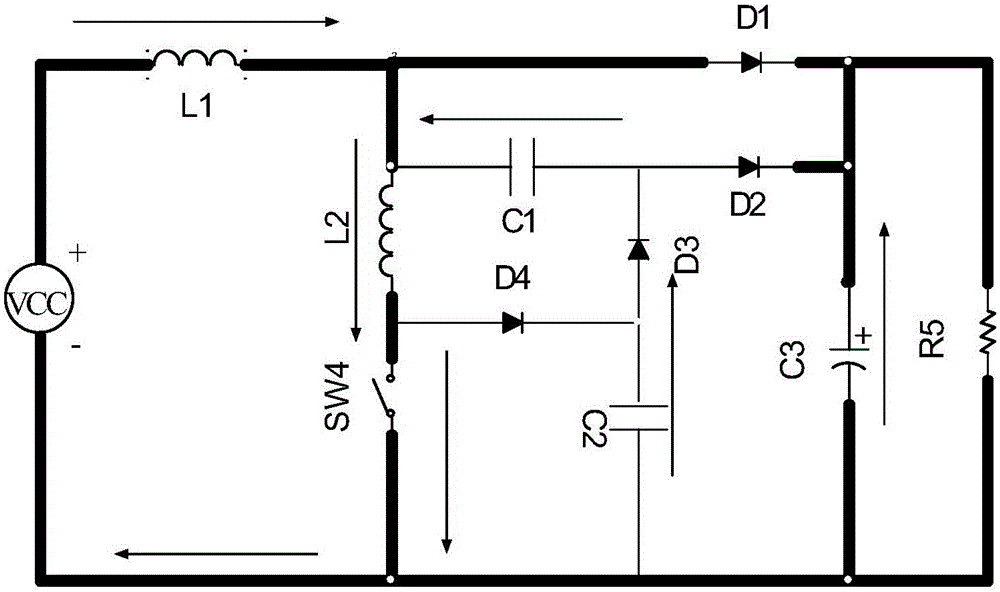PFC soft switching circuit of BOOST circuit