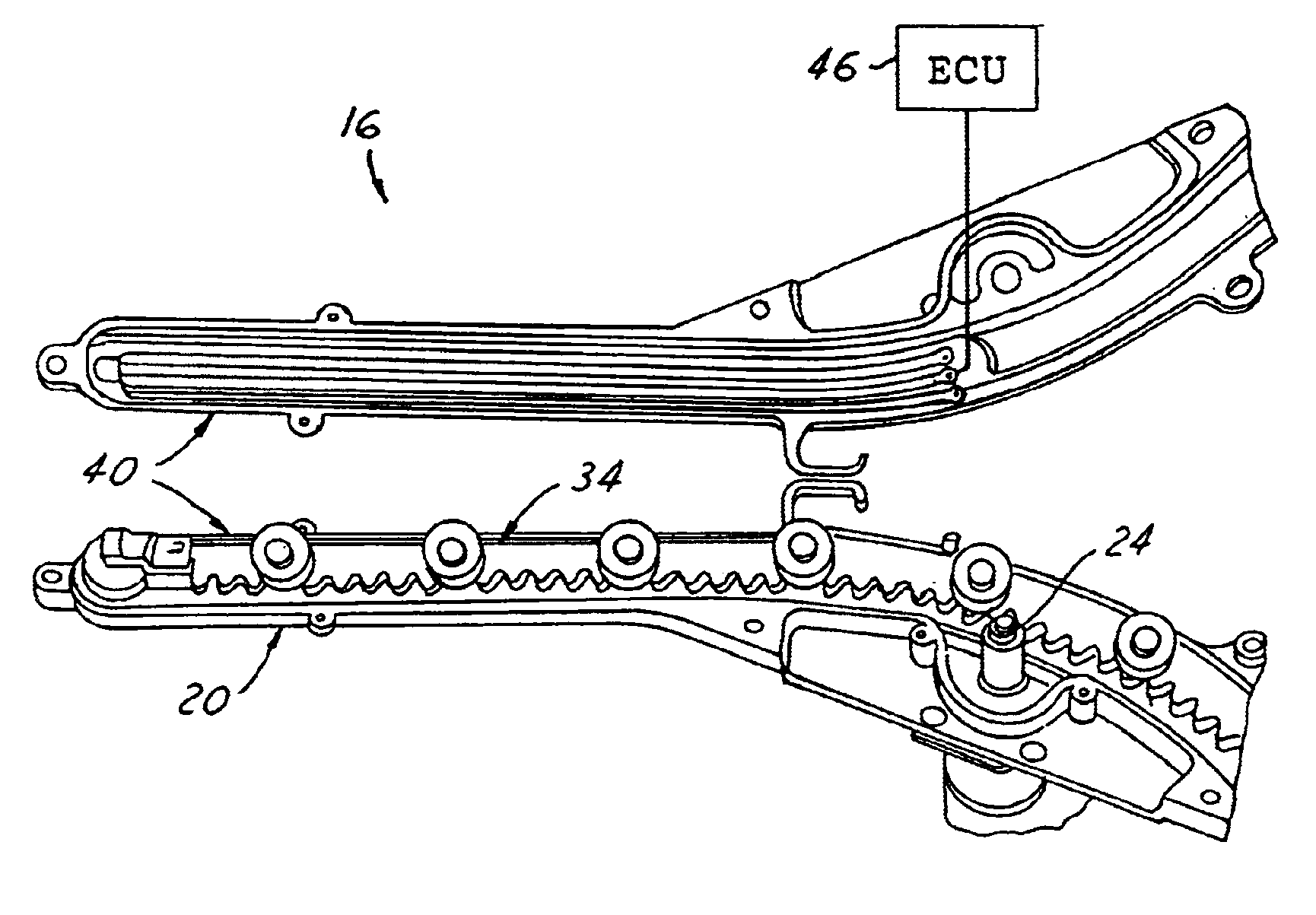 Electronic position sensor for power operated accessory