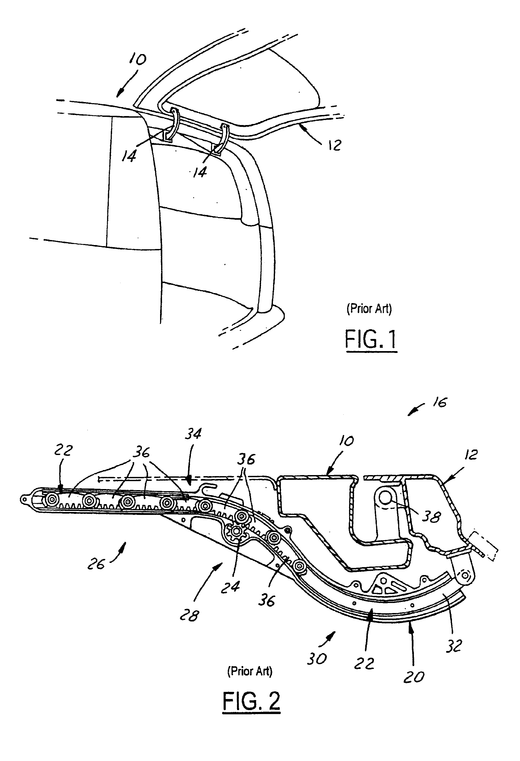 Electronic position sensor for power operated accessory