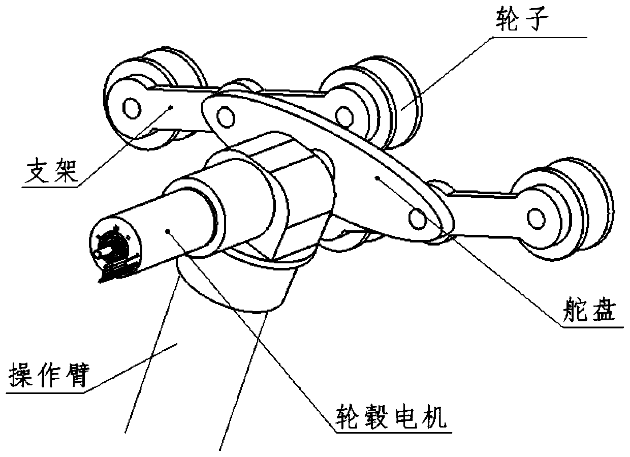Line inspection robot based on planetary gear mechanism and obstacle crossing method