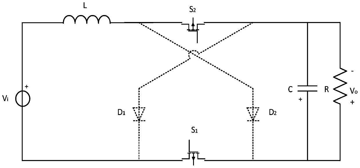 A kind of dual-transistor z-source DC voltage converter
