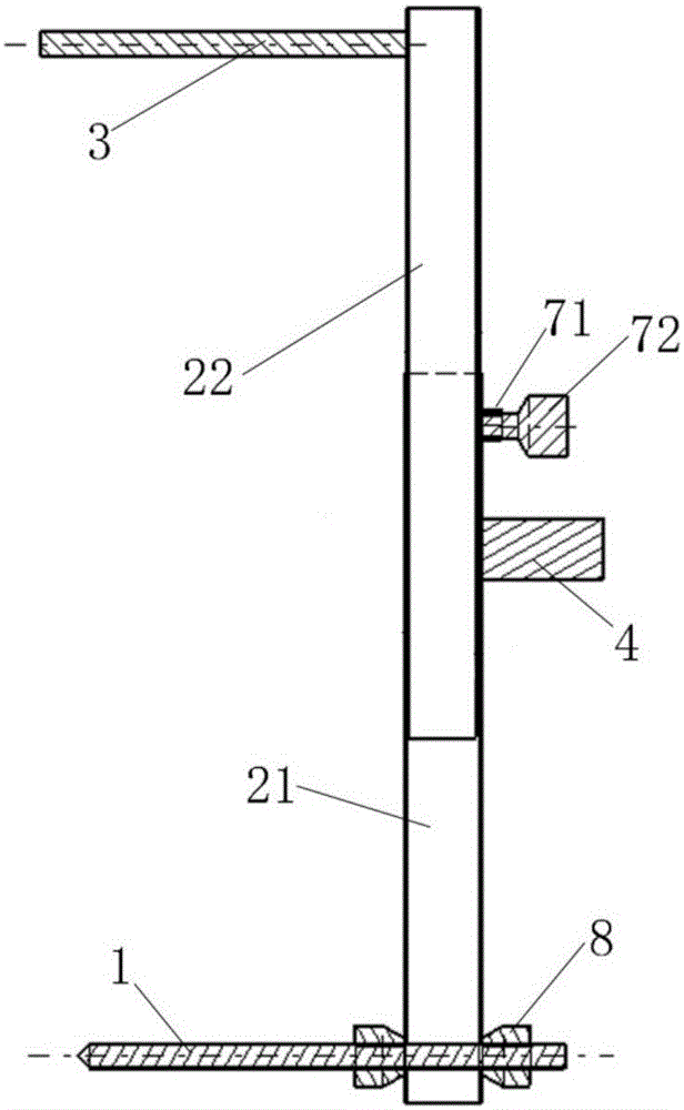 Vehicle body height measuring device and vehicle counterweight quick measuring method