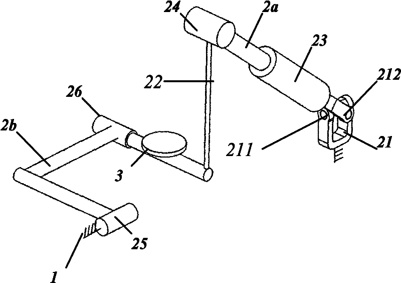 Two-rotational degree-of-freedom parallel mechanism for imaginary axis machine tool and robot