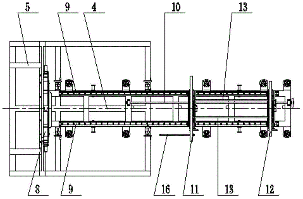 Embedded type cabin section axial horizontal butt joint device and embedded type cabin section axial horizontal butt joint method