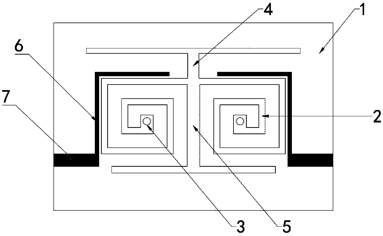 Planar compact spiral three-mode filter