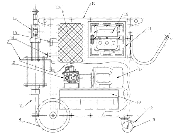 Oil pressure coating device