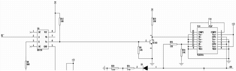 Instrument bus circuit of centralized meter reading system