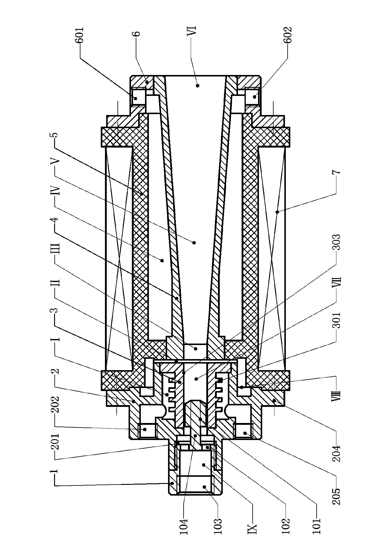 Revolved body cathode with cooling rib rings
