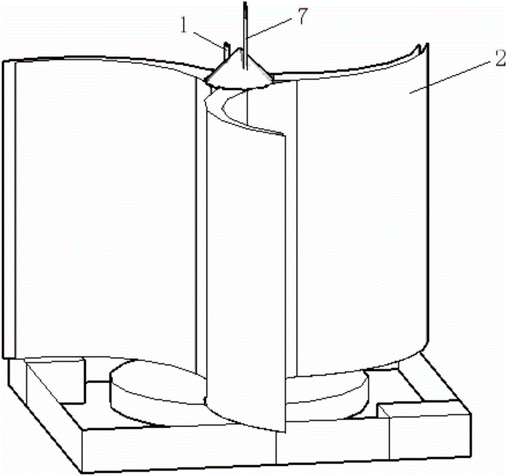 Vertical-axis wind generating set