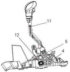 Selection arm neck bush of gear-shifting control assembly and installation structure thereof