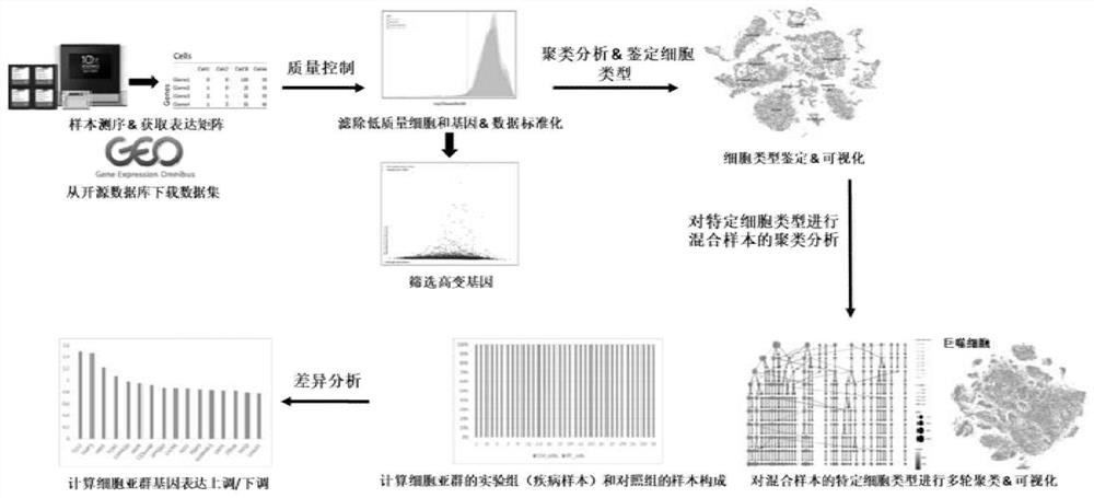 Differential analysis method and system based on single cell samples of mixed experimental group and control group