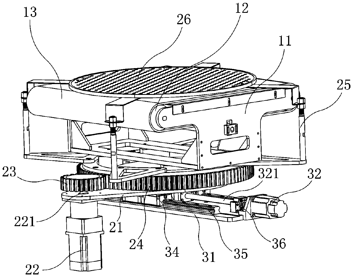 Continuous position correction mechanism for fluid product bag