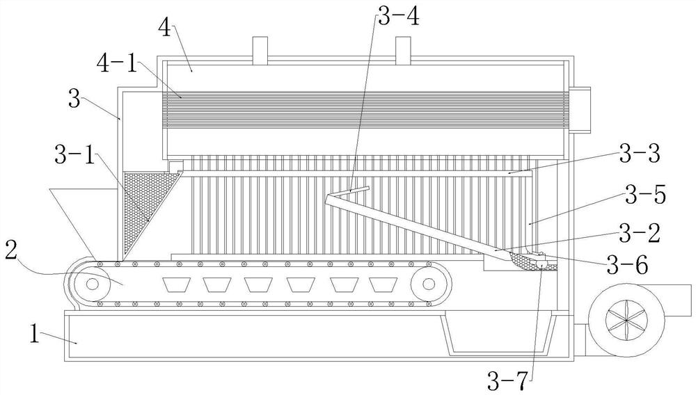 Step-by-step type fire grate pushing forced circulation coal-fired hot water boiler