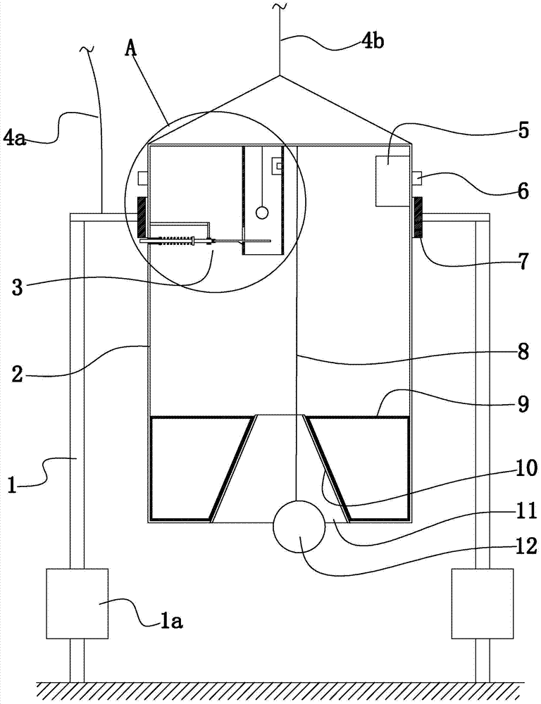 A shrimp sample collection device for biomass quality monitoring