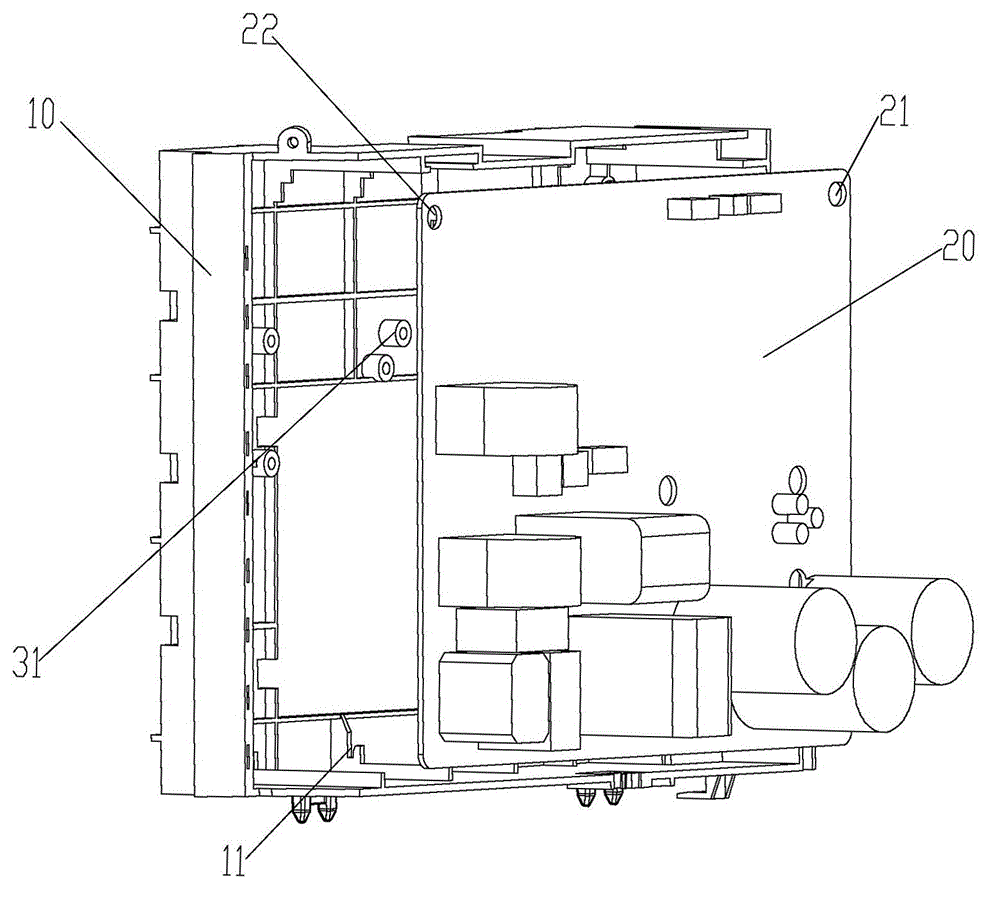 Electric appliance box and air conditioner provided with same