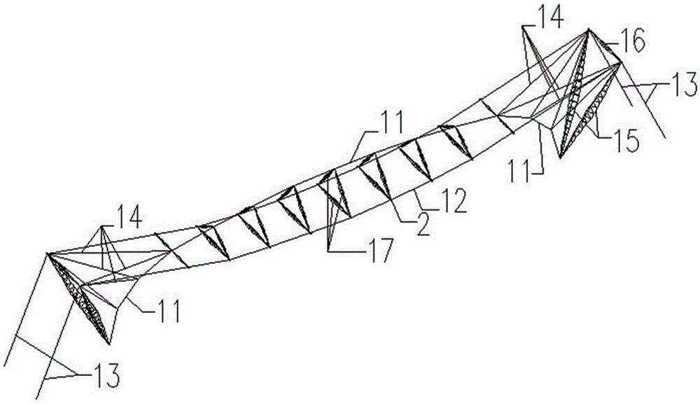 Detachable large-span pre-stressed integral tension awning and construction method thereof