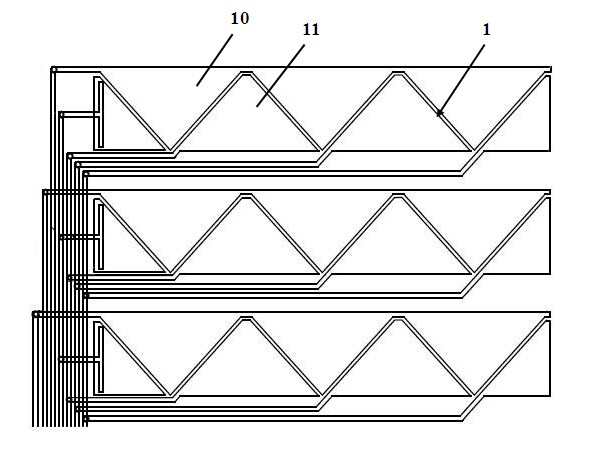 A wiring structure of an induction layer