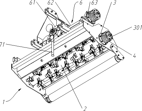 Novel straw crushing and field returning machine