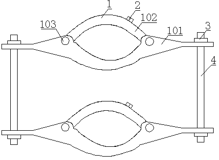 Clamp for replacing glass insulator for power transmission line