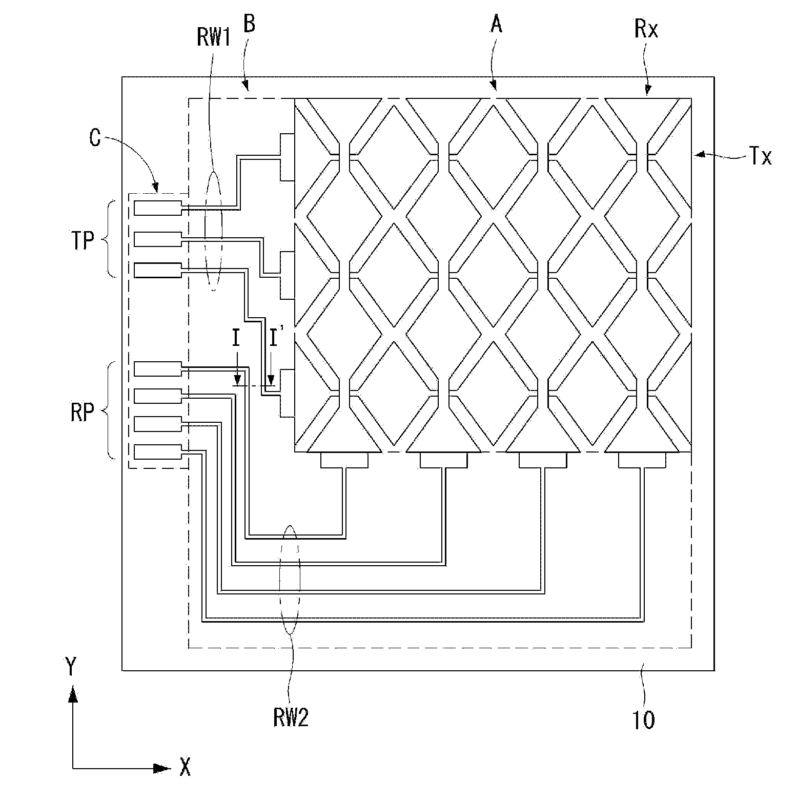 Touch screen panel for display device