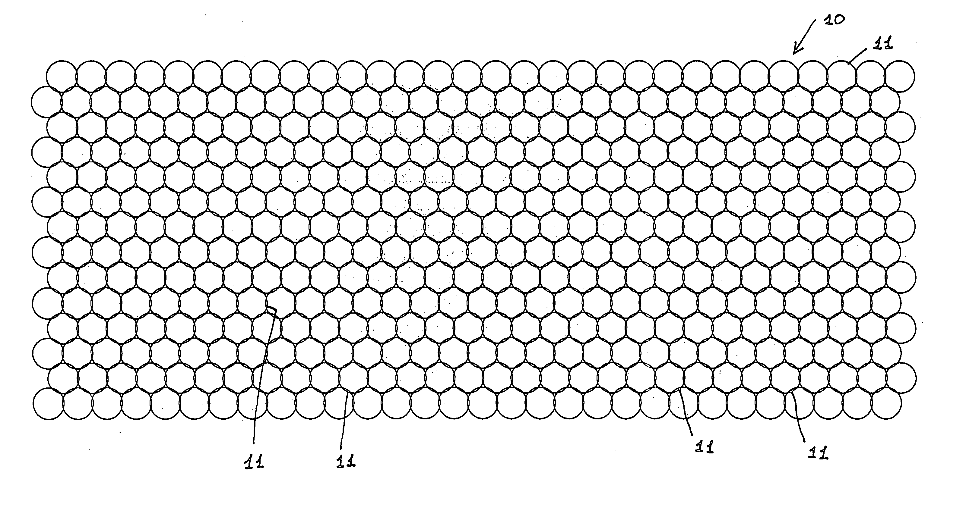 Wire ring net for rocky wall barriers and method for making it