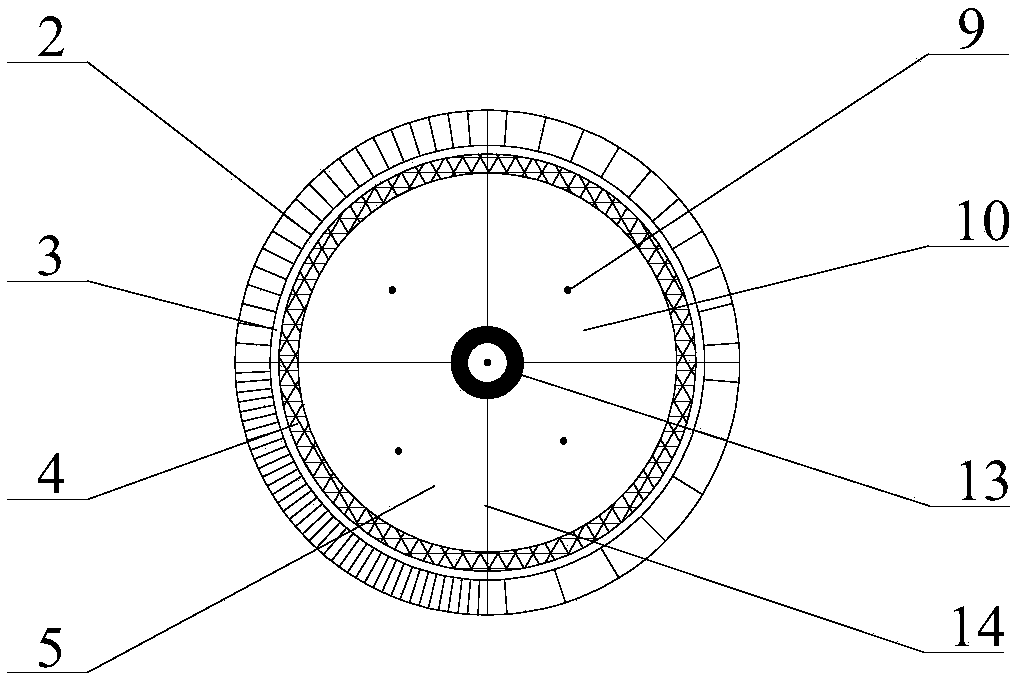 Test device and test method for determining water pressure inside crack of coal injection coal seam