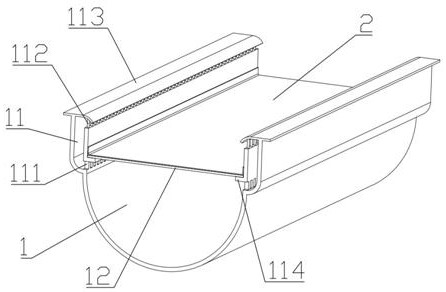 Hidden water purification drainage ditch and construction method thereof