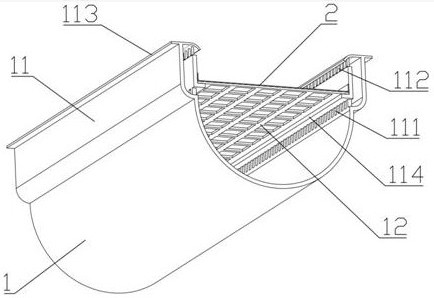 Hidden water purification drainage ditch and construction method thereof