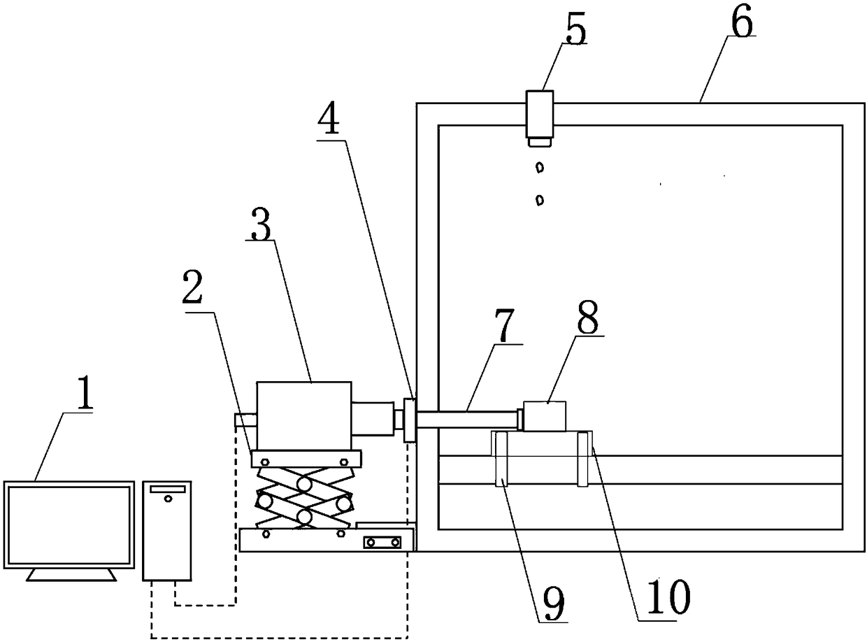 Measuring device for measuring adhesion of surface icing of material
