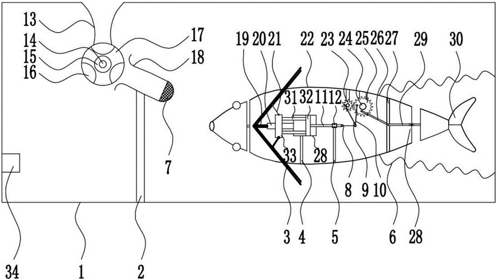 Freely moving biomimetic fish