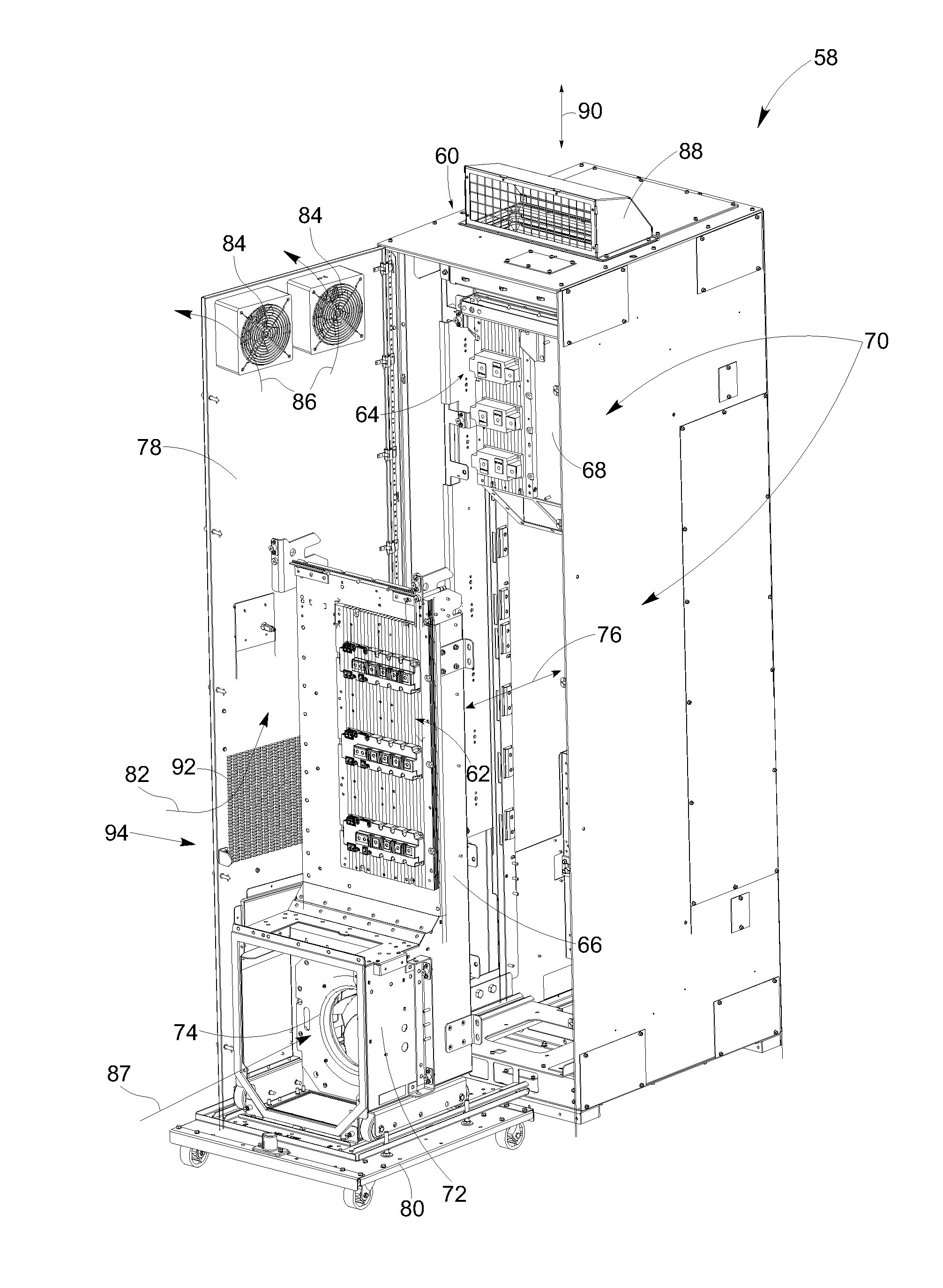 Motor drive cooling duct system and method