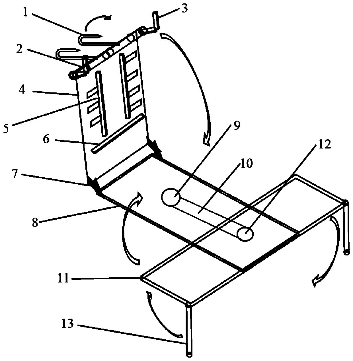 Foldable storage vehicle-mounted tablet computer support