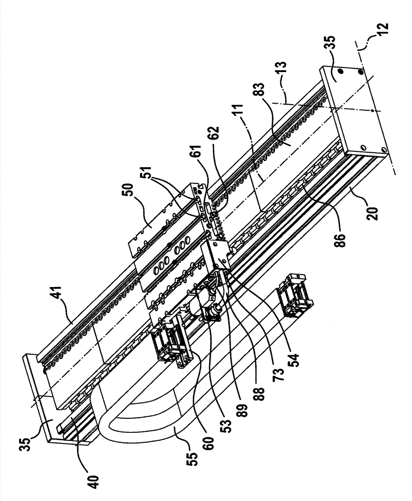 Linear motion device with elastic housing