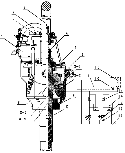 Water tap device for oil rig