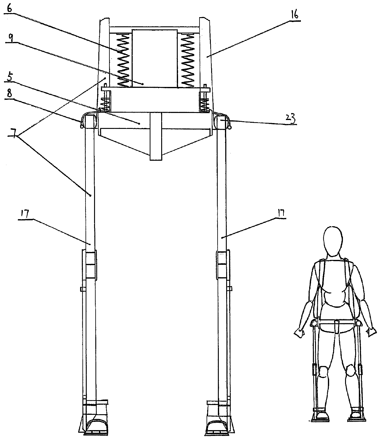 Elastic load-bearing exoskeleton