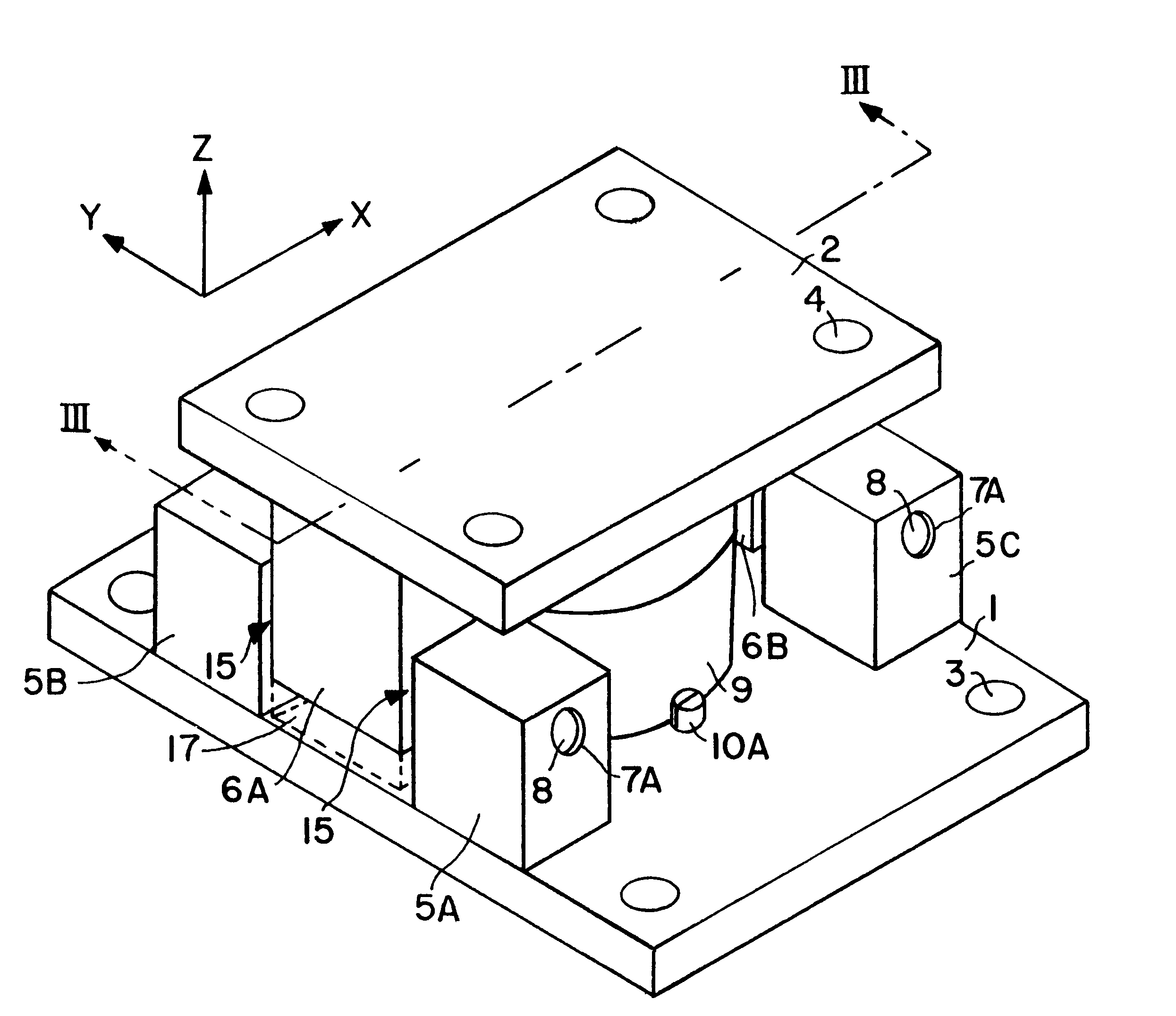 Tank weigh module with excess motion restraint