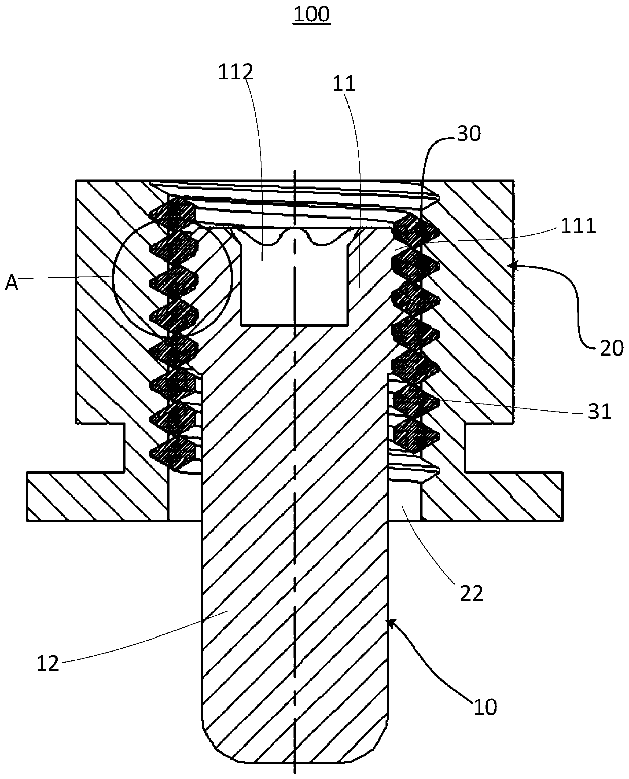 Self-locking assembly and tuning device using same