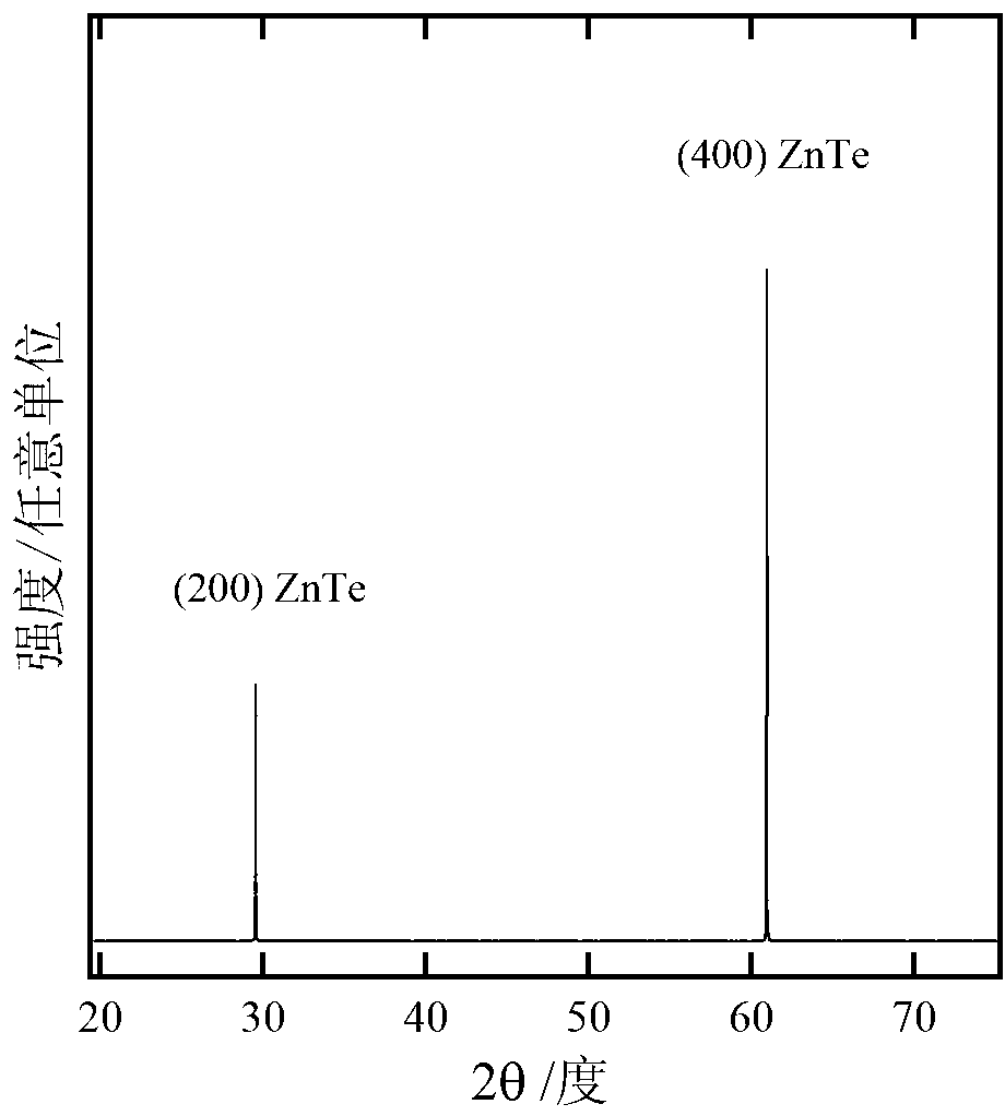 Preparation method for zinc telluride homoepitaxy layer