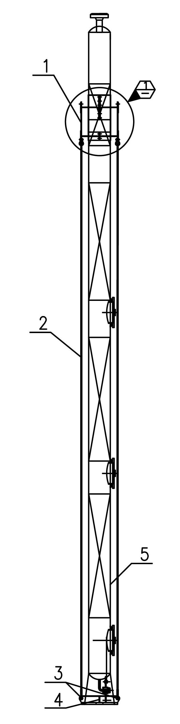 Lifting method for large-scale tower equipment