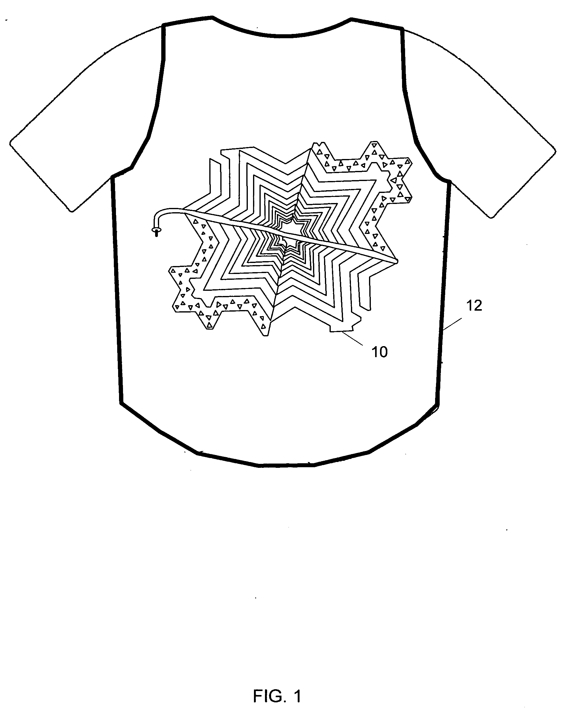Wideband antenna system for garments