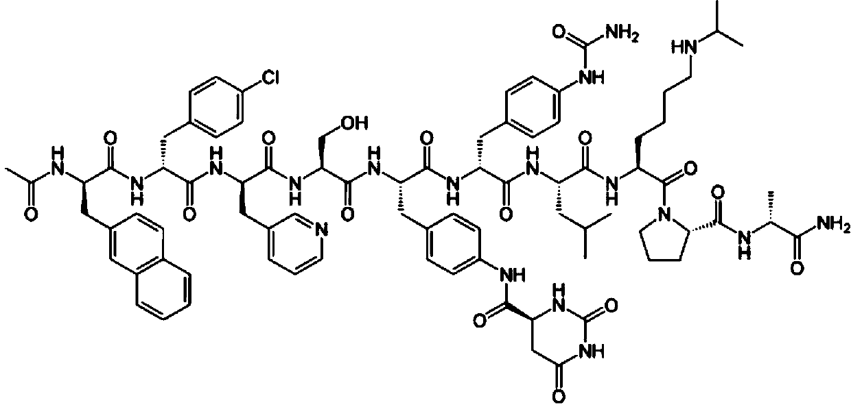 A method for preparing degarelix by solid-liquid combination