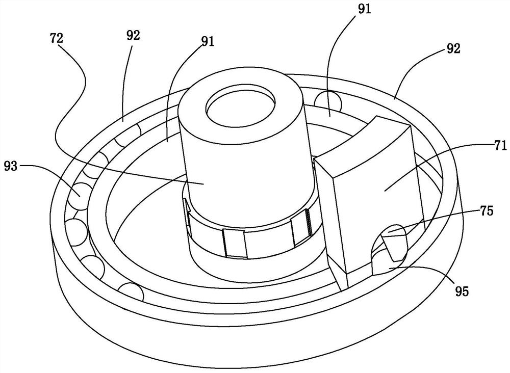 Expanding device of full complement bearing rolling body filling port with ball filling notch