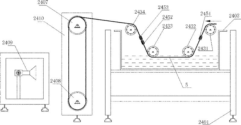 Copper base belt surface treatment device of solar photovoltaic welding belt and processing method thereof
