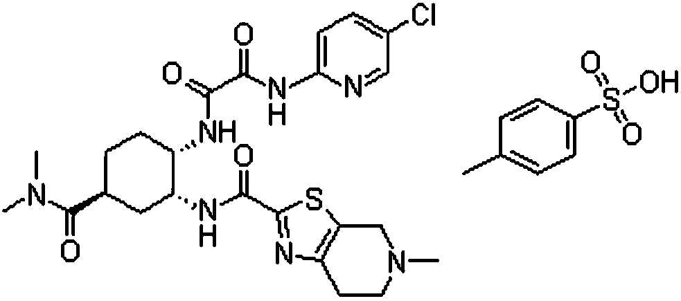 Toluenesulfonic acid edoxaban tablet and preparation method thereof