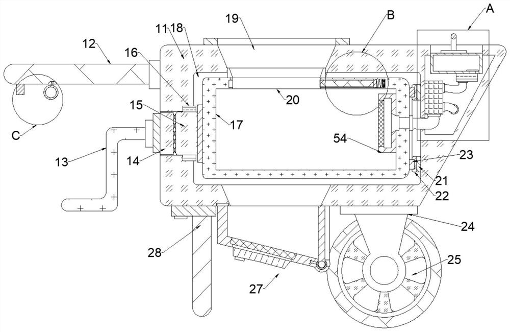 Efficient dust removal device for building construction protection