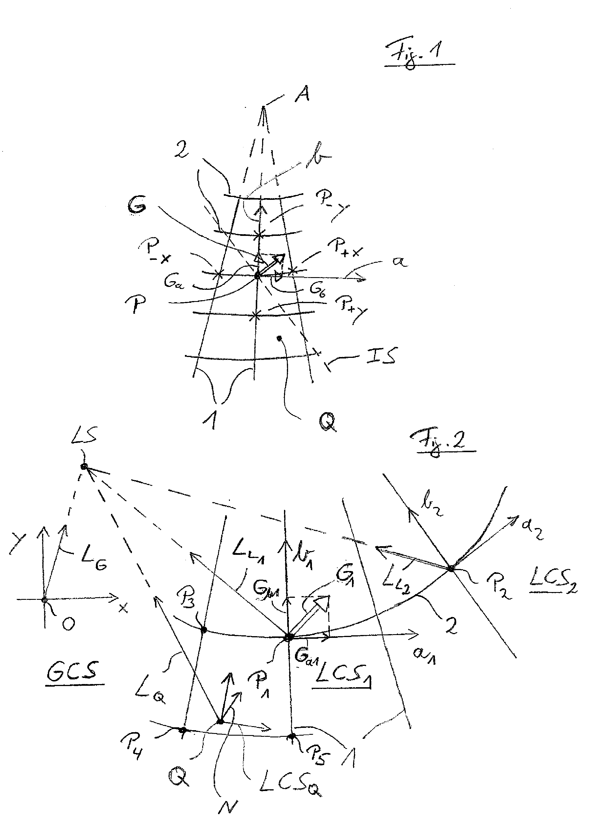 Method and device for visualizing surface-like structures in volumetric data sets