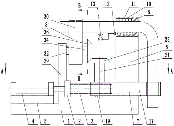 L-shaped elbow clamping device