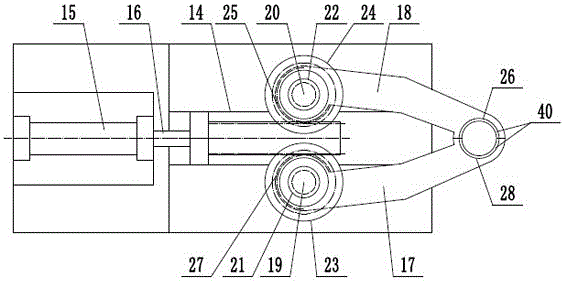 L-shaped elbow clamping device