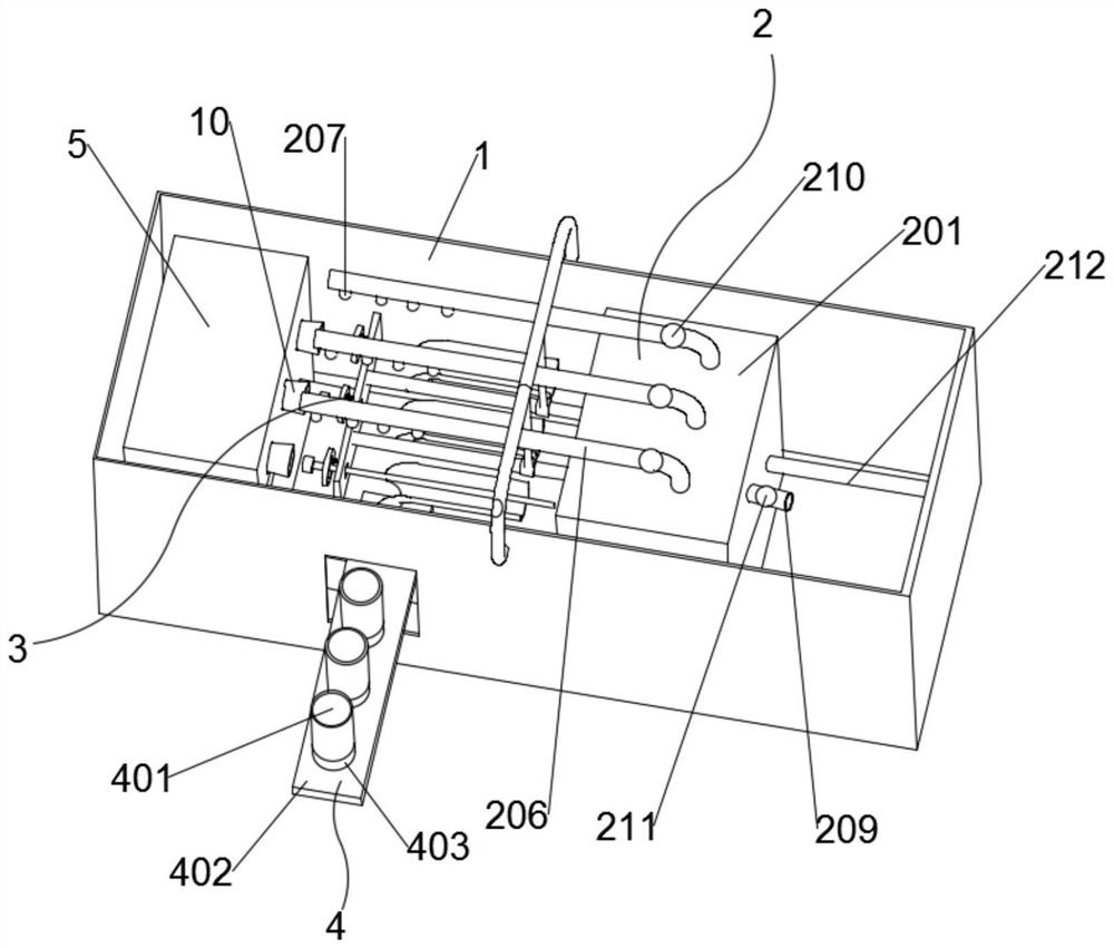 Automatic material taking device for injection mold