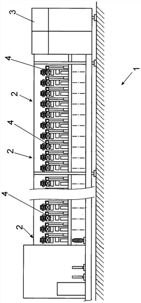 Textile machine with multiple work stations and method for monitoring textile machine with multiple work stations